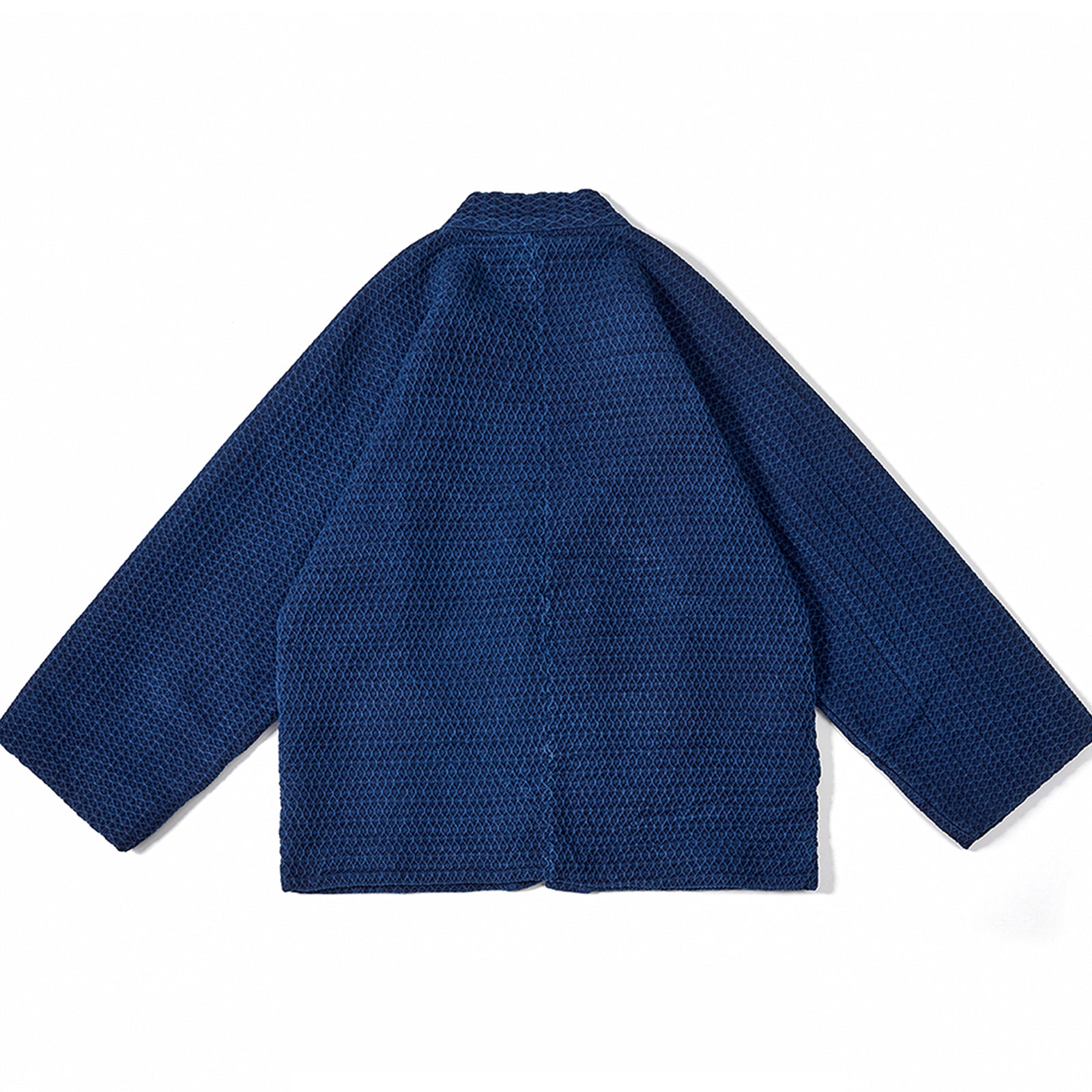 Vintage Plant Dyed KimonoJapanese Retro Rhombus Grid Robe
