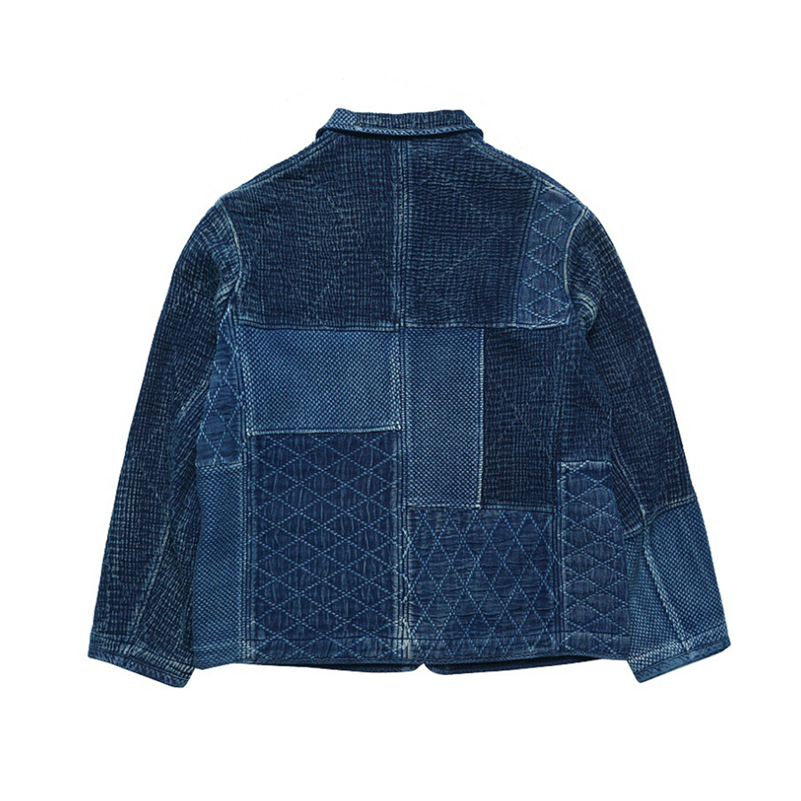 Vintage Sashiko Kendo Plant-dyed Indigo Tattered French Work jacket