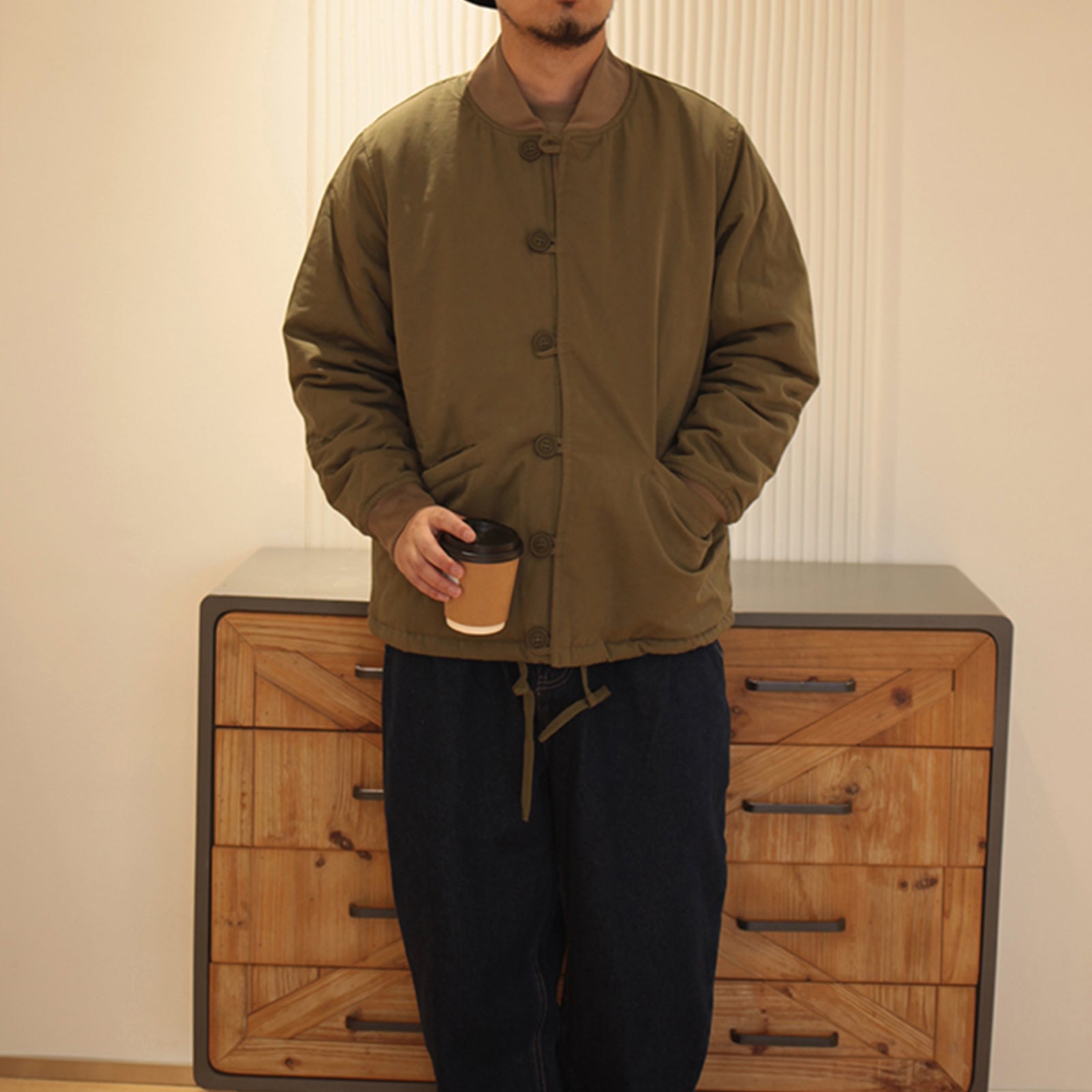 M43 Military Style Cotton Coat Ami khaki Retro Work Jacket